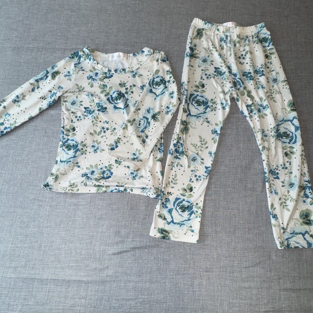 Aubrey Gianna Blue Floral Outfit Size 4T